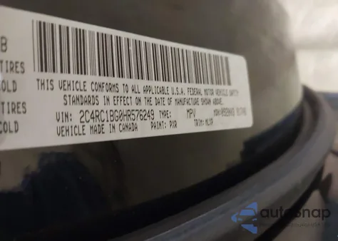 2017 Chrysler Pacifica Touring-L из США, поврежденный, VIN 2C4RC1BG0HR576249